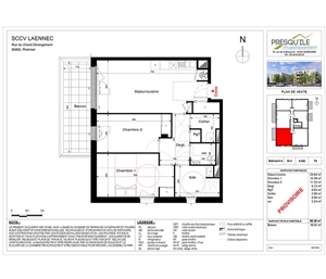 t3 à la vente -   56800  PLOERMEL, surface 65 m2 vente t3 - UBI472825412